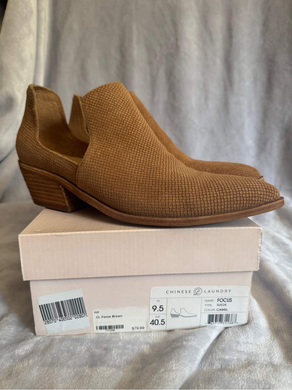 Chinese Laundry Focus Camel Suede Mules